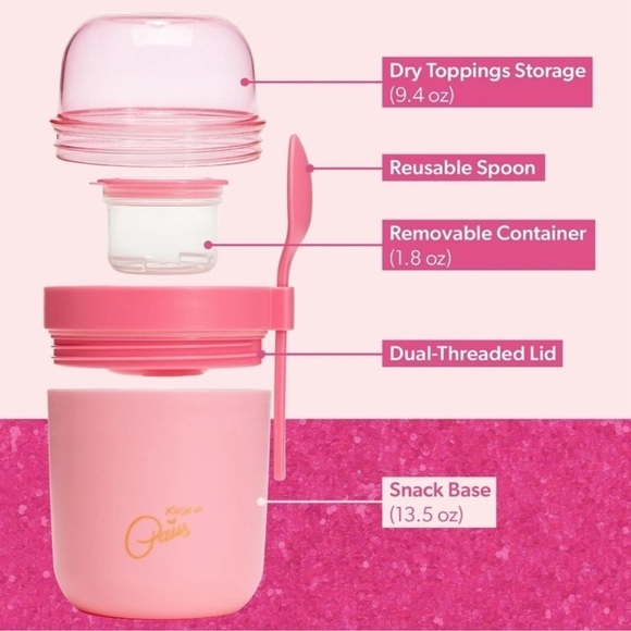 Paris Hilton Punk Snack Cup With Spoon and Dipping Container NWT - Picture 5 of 8